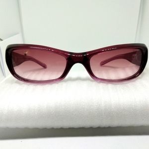Summertime Ready SPY+ Optics Jade Model Wrap Sunglasses Burgundy with Ombre Arms